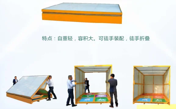 industry collapsible plastic shipping foldable pallet box container homes