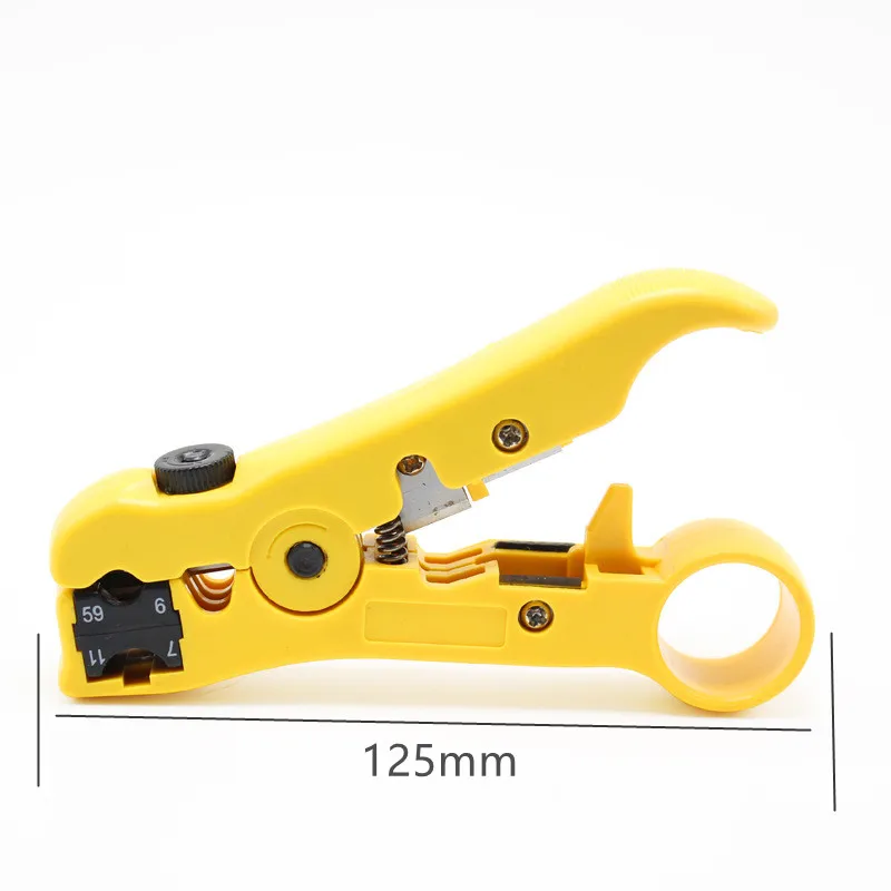 1pc Flat & Round UTP/Cat5/Cat6 Stripper(optional) Coax Universal Cable Stripper Cutter Coaxial Stripping Tool Network