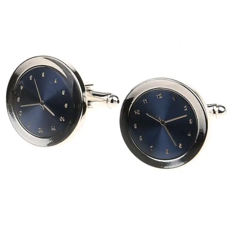 
new style personalized real watch Clock cufflinks for business 