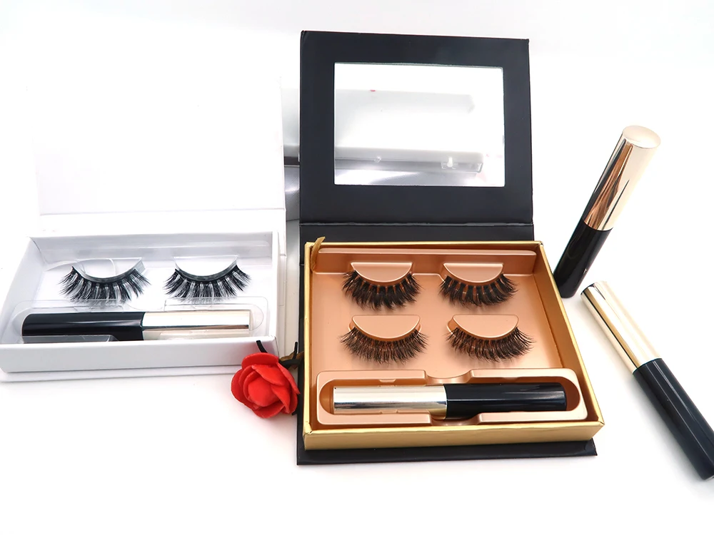 Product Magnetic Eyeliner Eyelash World Beauty New 2019 Hand Made Individual Lashes Synthetic Hair ODM OEM 15-18mm Feather