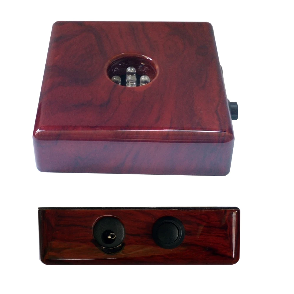 BOSHI Hot selling piano red square wooden led 3D Crystal light base