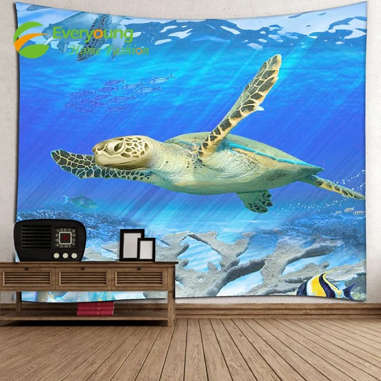 100% Polyester Fabric Digital Printing Wall Hanging Tapestry with Custom Designs
