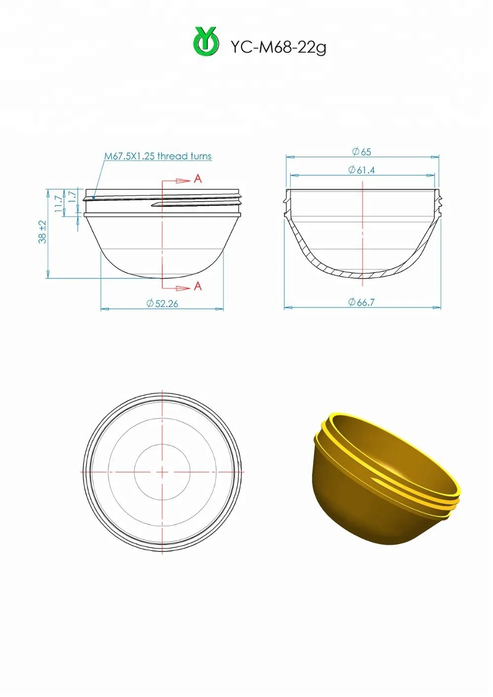 68mm 22g for 200-350ml food jar preform China supplier PET preform