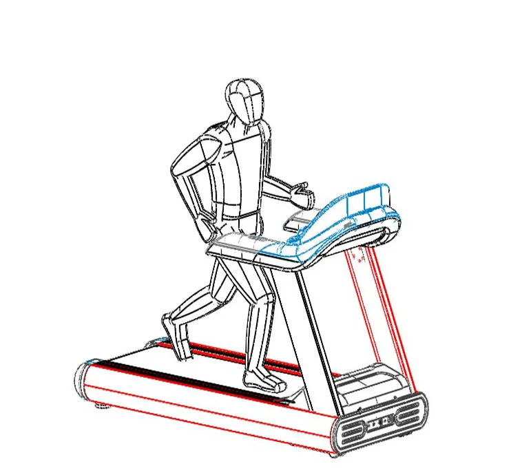 
RuiBu-7000 2017 professional new fitness commercial treadmill manual 