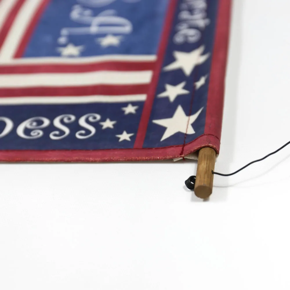 Wholesale 4th July Decoration American Canvas Hanging Flag