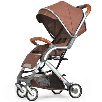 Portable Light weight Baby Stroller Export To Poland With PU leather handrail
