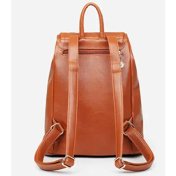 Women Girls  PU Leather Backpack Sports Satchel Backpack