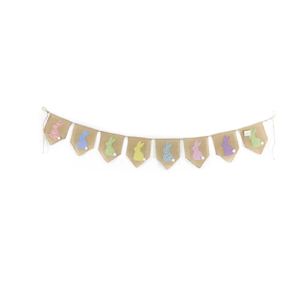 Easter decor burlap letter hanging bunting banners (60823141803)