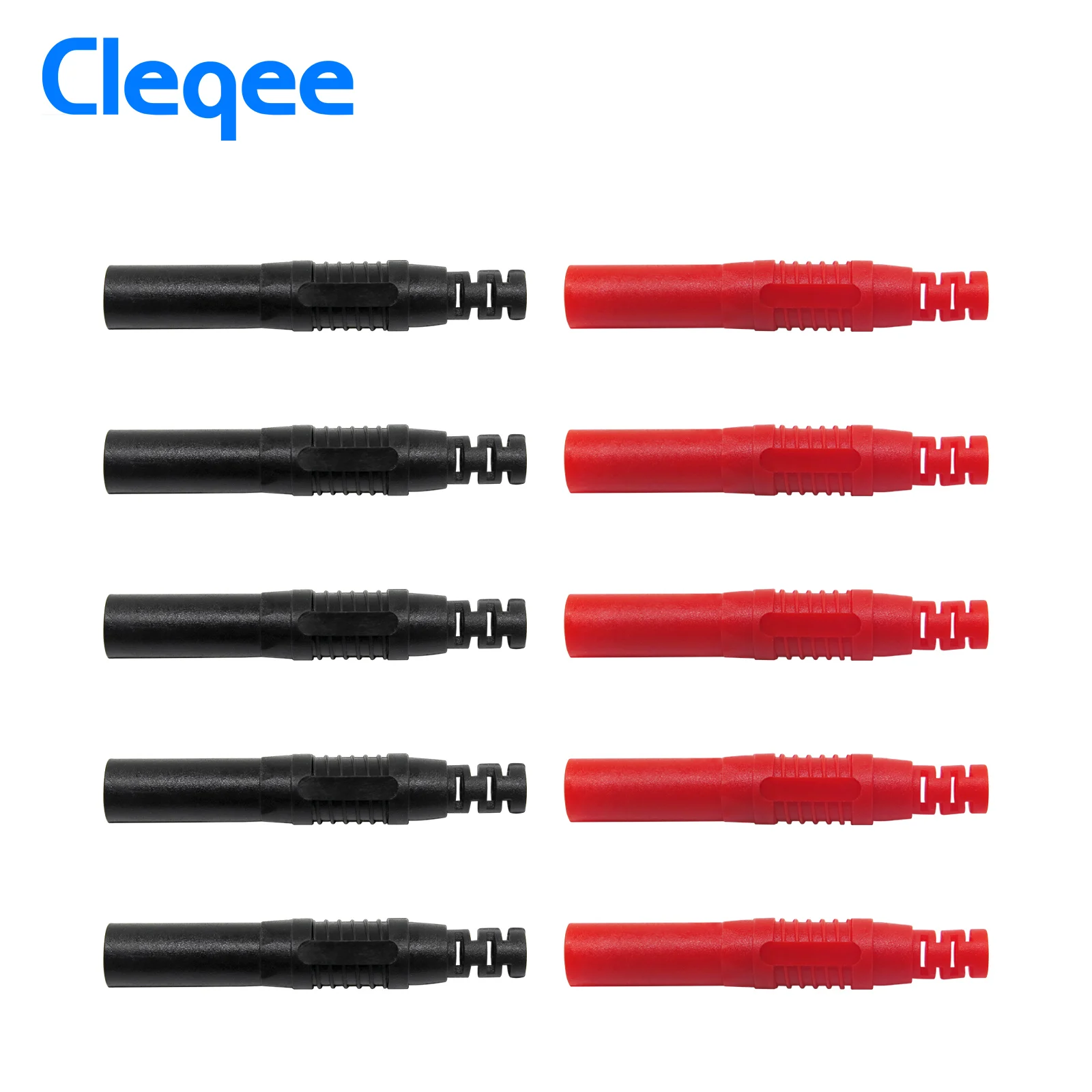Cleqee P3013 High Quality safety 4mm Shrouded Banana Plug Solder In line DIY assembly test leads connectors