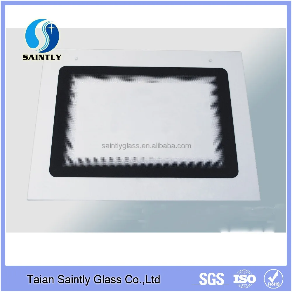 Best quality tempered silk screen printing decorative glass panels for oven door kitchen appliances glass