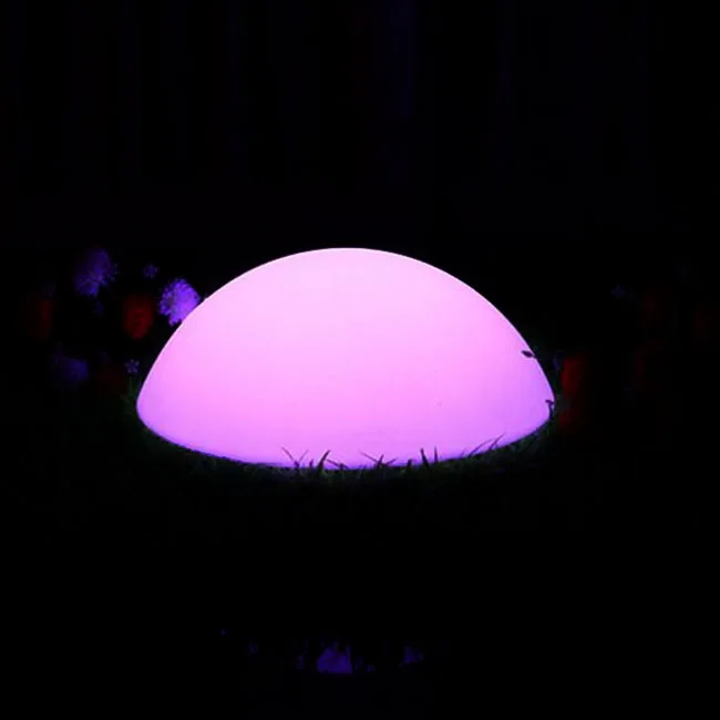 
12' plastic Waterproof LED garden Flat Ball 