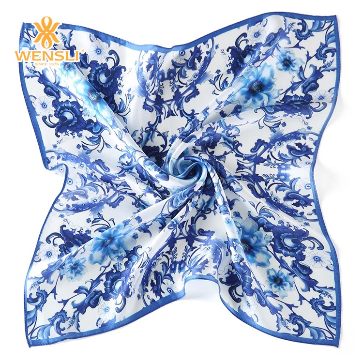 Chinese Custom 100% Silk Scarf Whosale Digital Printing