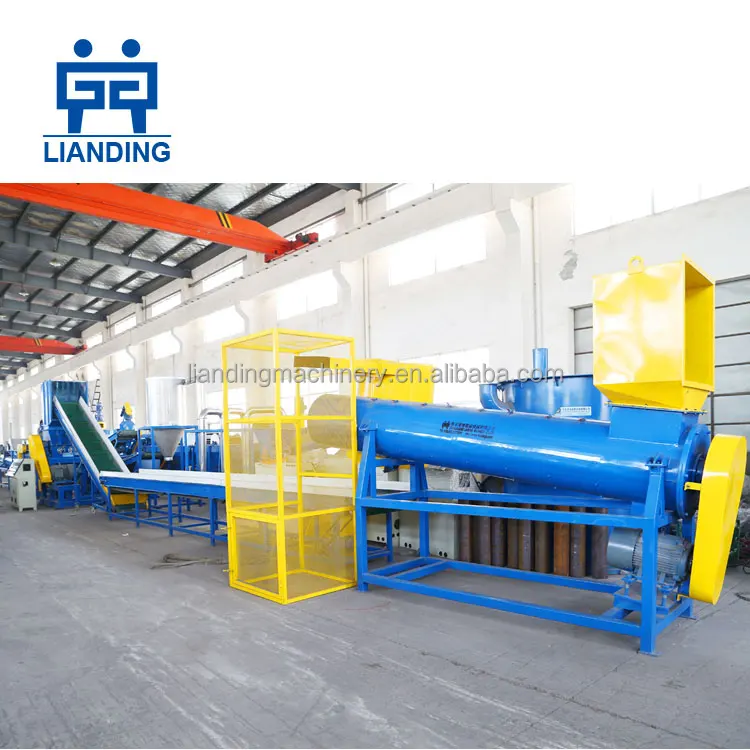 300kg/h pet bottle flakes recycling line/waste plastic pet bottle scrap hot washing machine