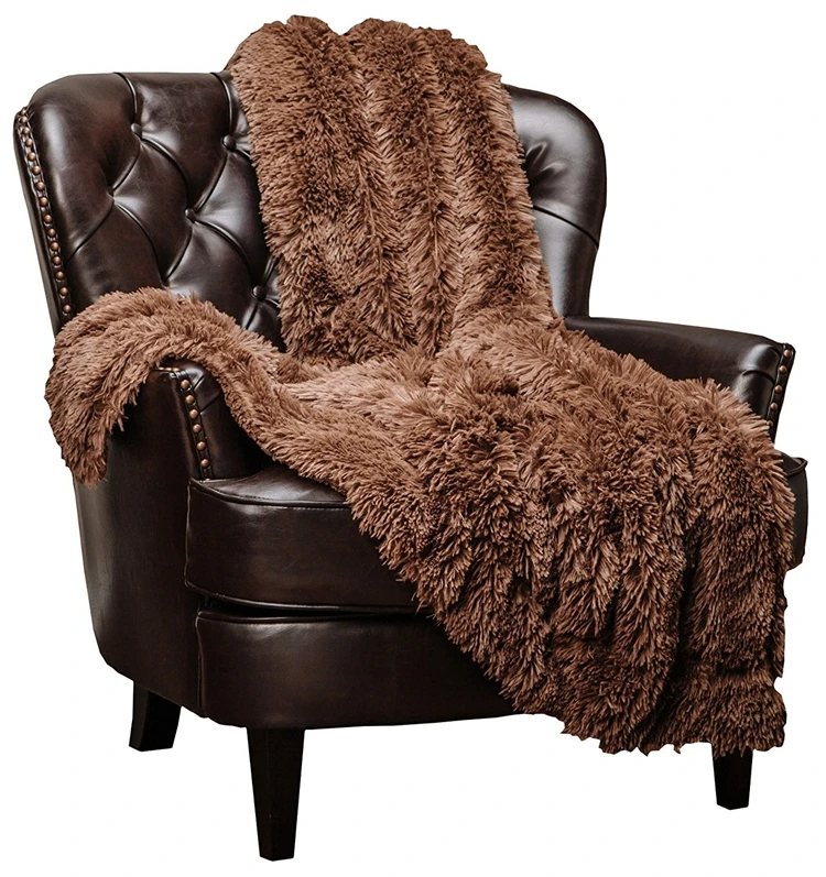 Super Soft Long Shaggy Chic Fuzzy Fur Solid throw