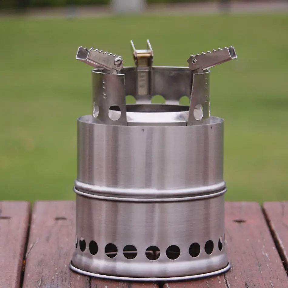 
folding Stainless Steel 1-2 People camping wood stove manufacturers alochol stove for outdoor picnic backpacking 