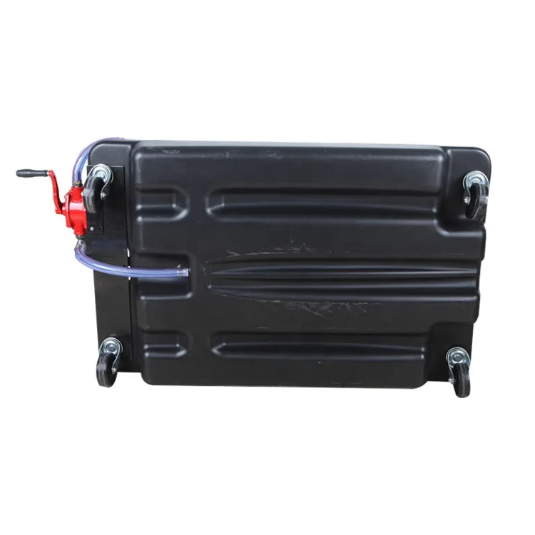 Portable steel oil drain pan truck waste oil collector