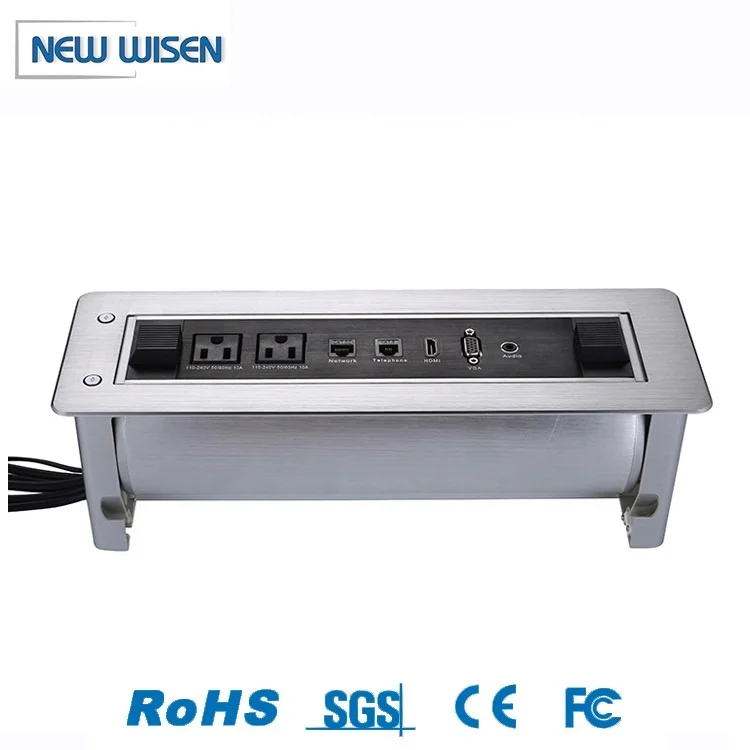 office furniture outlet rotating media hub motorized revolving socket box