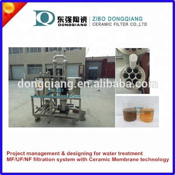 fermentation broth clarification with microfiltration and ultrafiltration ceramic membrane