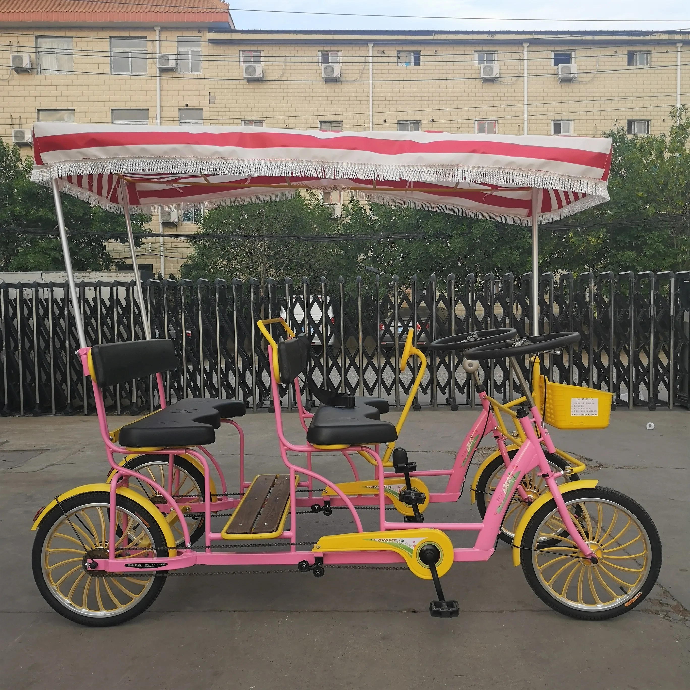 Factory outlet 4-6 person surrey bike tandem bike for sightseeing