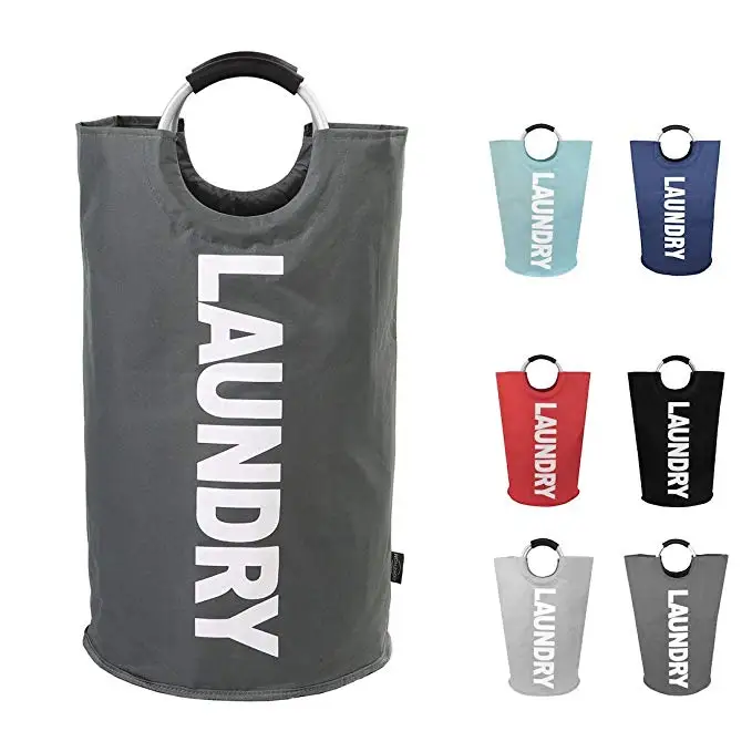 Hot Sale Laundry Wash Bag With Handmade Dirty Laundry Bag With Aluminum Handles