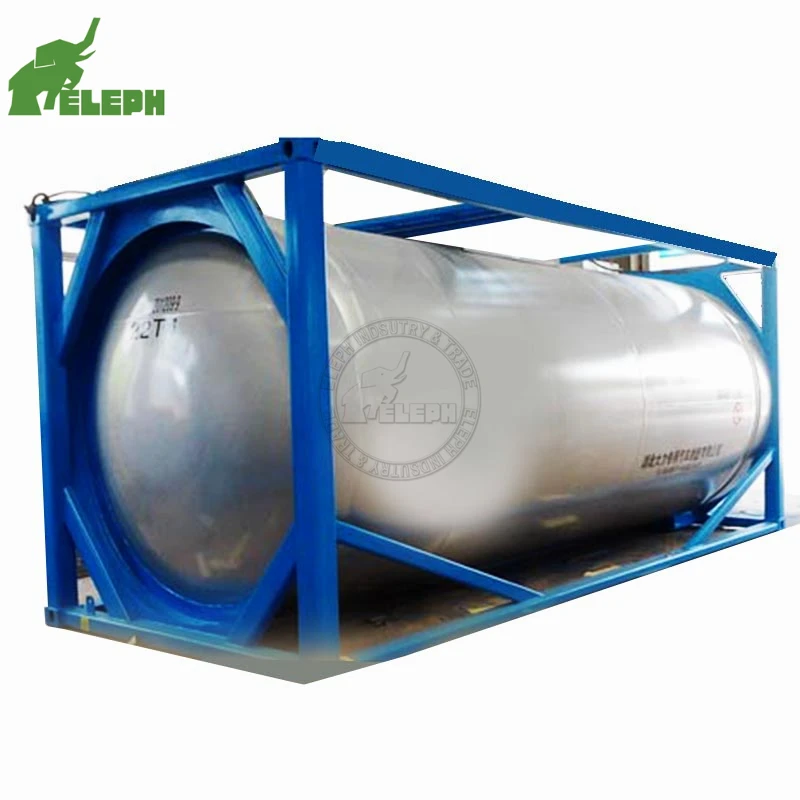 Transport liquid industrial gases used iso tank container for sale