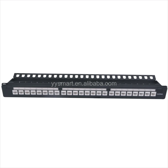  Cat6A 24 порта Модульная патч-панель RJ45 безинструментальный 19
