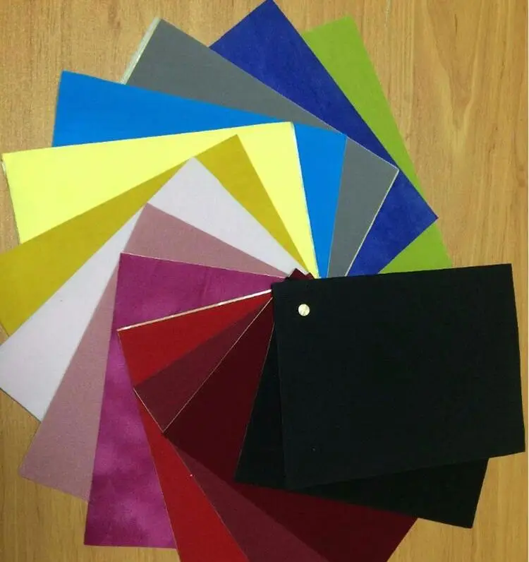15 years export experience of colored self adhesive suede sticker paper