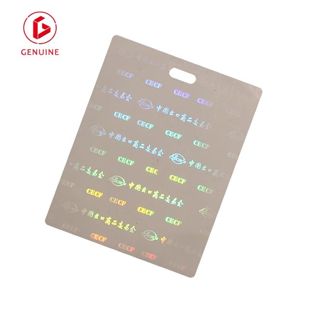 Heat Seal Hologram Laminating Pouch Film Transparent Protective Film Holographic Film PET 50-500 Micron Gravure Printing Clear