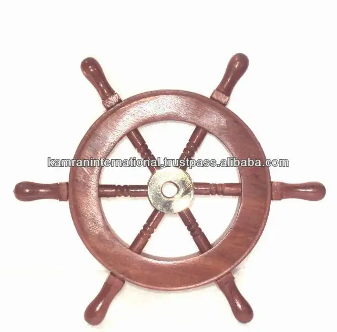 Smaller size nautical ship wheel wooden ship wheel decorative ship wheel