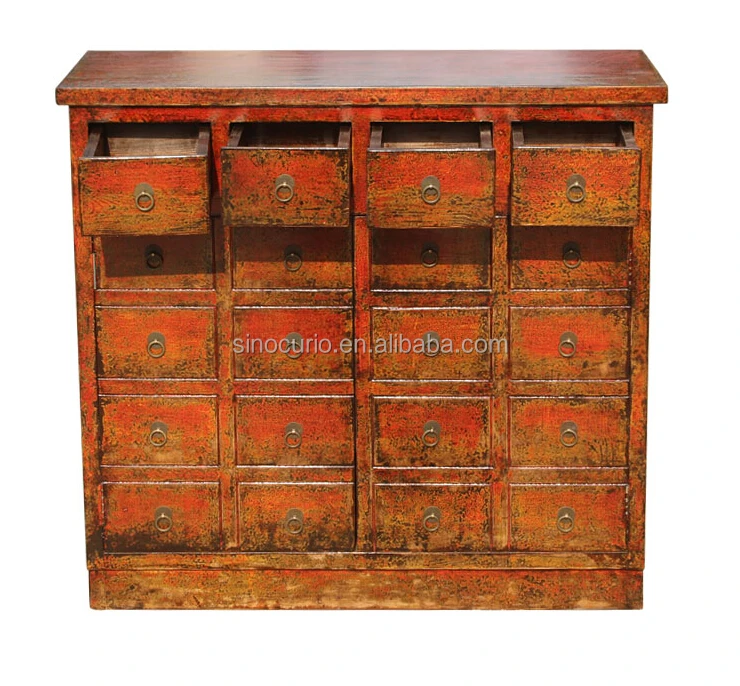 Chinese antique wholesale hand painted furniture recycle wood rustic style furniture