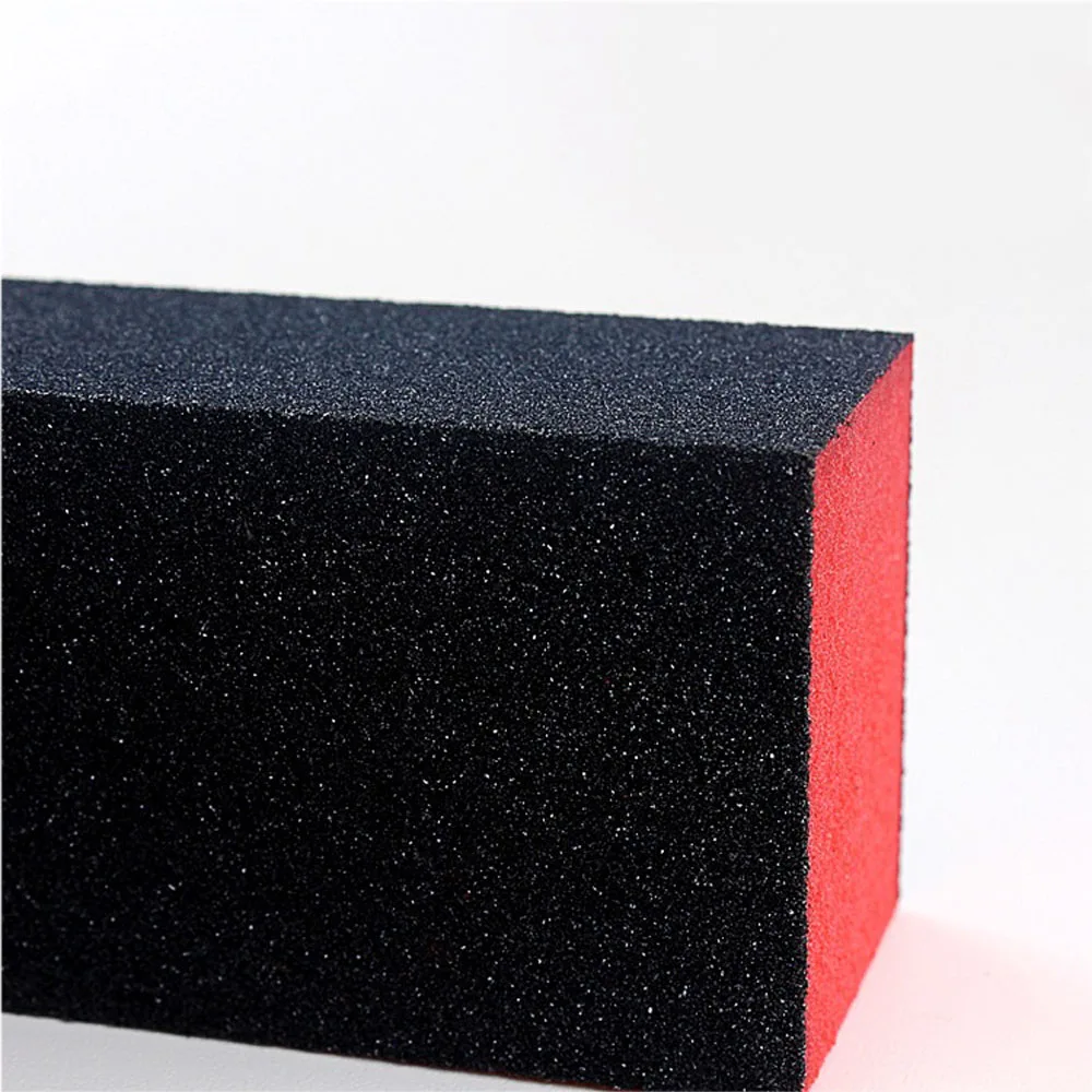 Wholesale orange and black acrylic nail buffer sponge block nail polish buffer