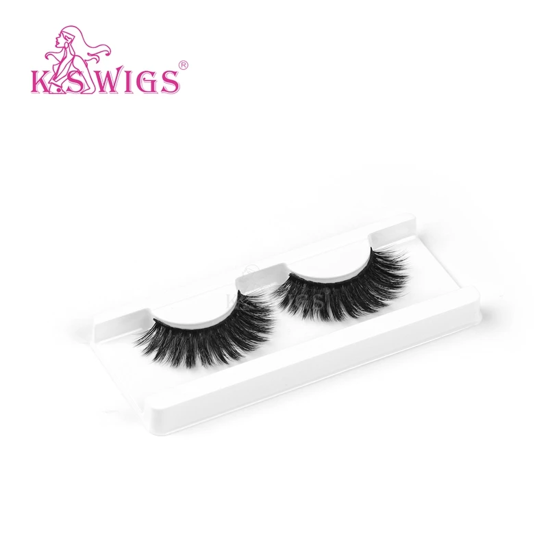 
K.S WIGS 6D Mink False Eyelashes Extensions Eyelashes Mink 6D Oem Human Hair False Eyelashes 