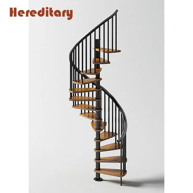 Small space used metal wood stair step spiral staircase canada design