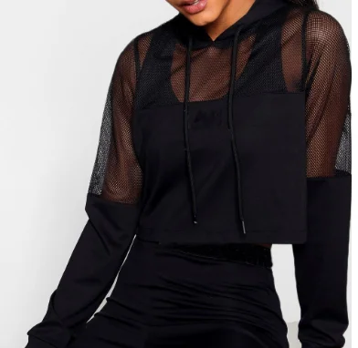 Women Sheer Mesh Fish Net Long Sleeve Turtle Neck Top T-shirt Transparent See Through Black Tops Club Party Black Mesh T-shirts