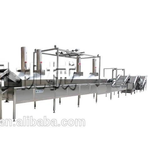 
1000KG Continuous Belt Oil Frying Machine For Peanuts Cashew Nuts Almonds 