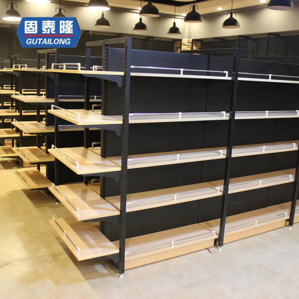 2018 New style back panel supermarket steel shelf from manufacturer in china