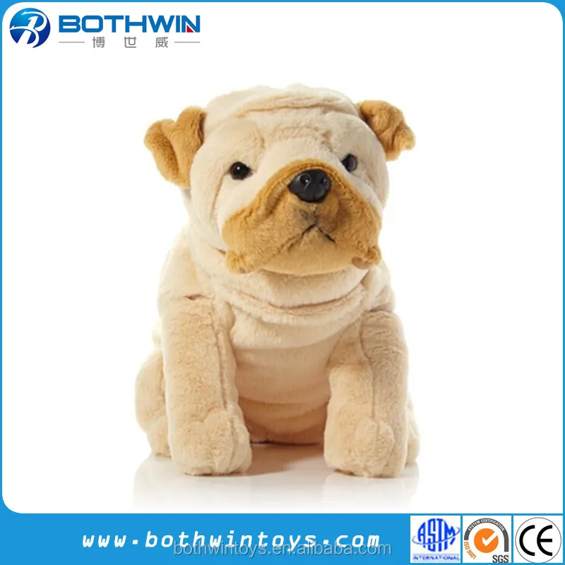 
Company logo can be add Custom plush toy dog shar pei 