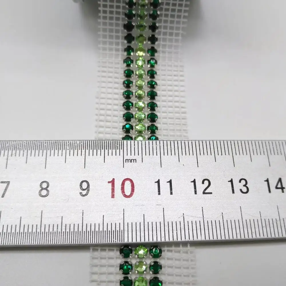 Chain Trim Diamond Crystal Rhinestone Netting Mesh 50yard Per Plastic Roll or Paper Card Loose Rhinestones Garment Accessary 3mm