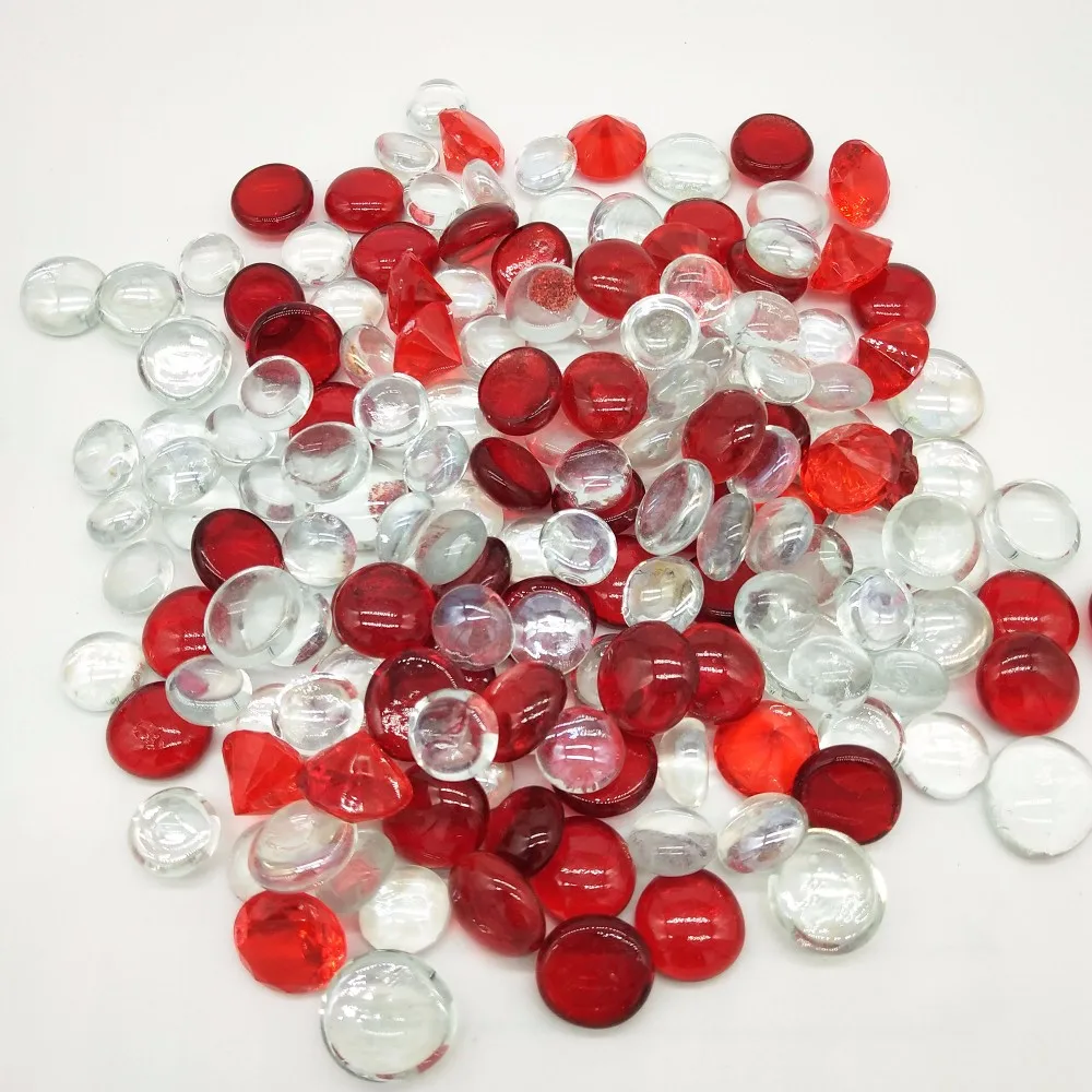 Clear Crystal Flat Glass Marbles For Home Decoration