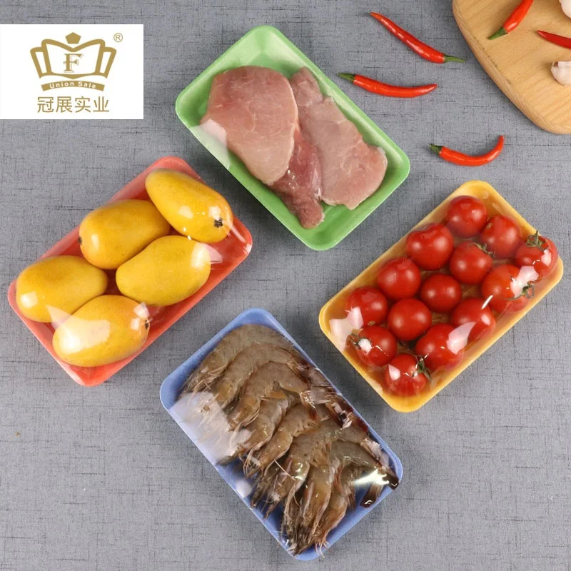 
17*10cm Disposable foam tray packaging ps material for party wedding plate or supermarket frozen meat food Multi-color support 