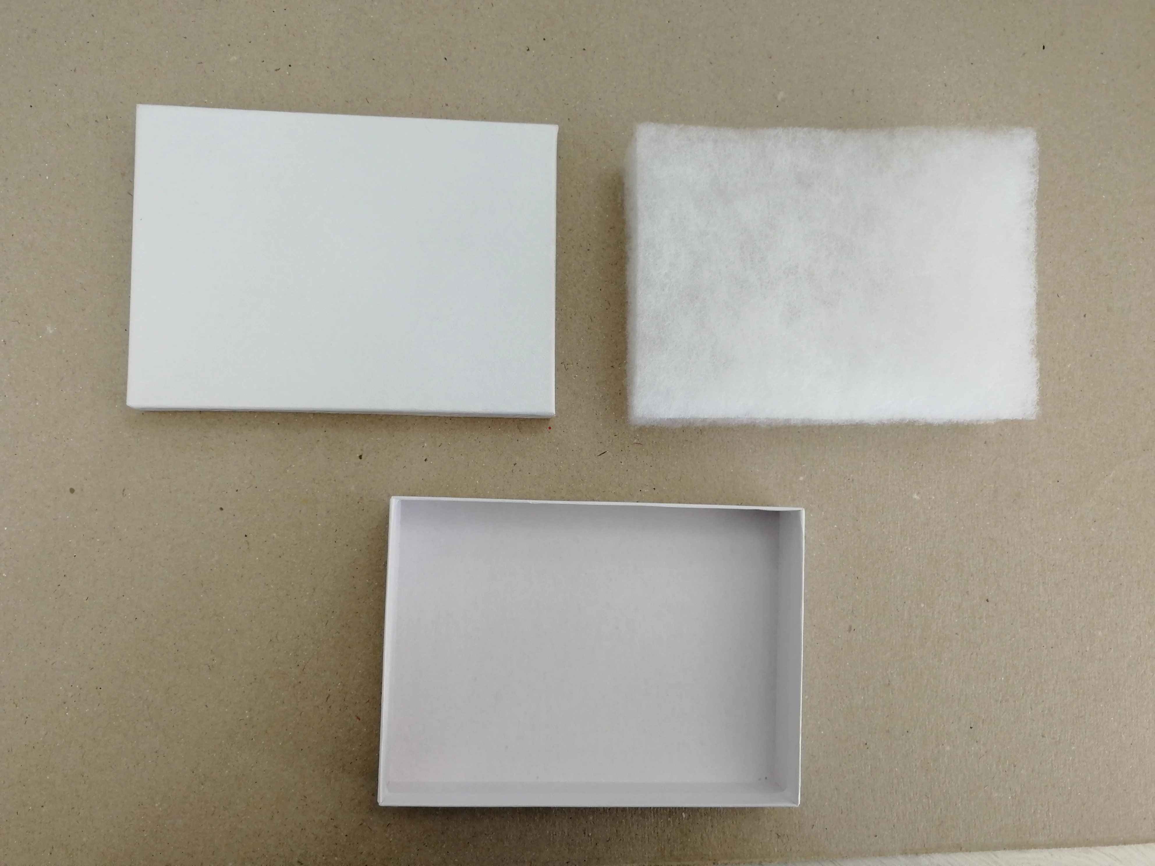 Z53 5X3 Wholesale white swirl cotton filled box Paper Jewelry Boxes Packaging Cardboard Box For Ring Earrings