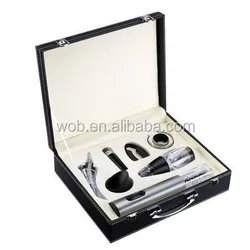 HUIJUE cheapest wholesale wine gift set with leather case