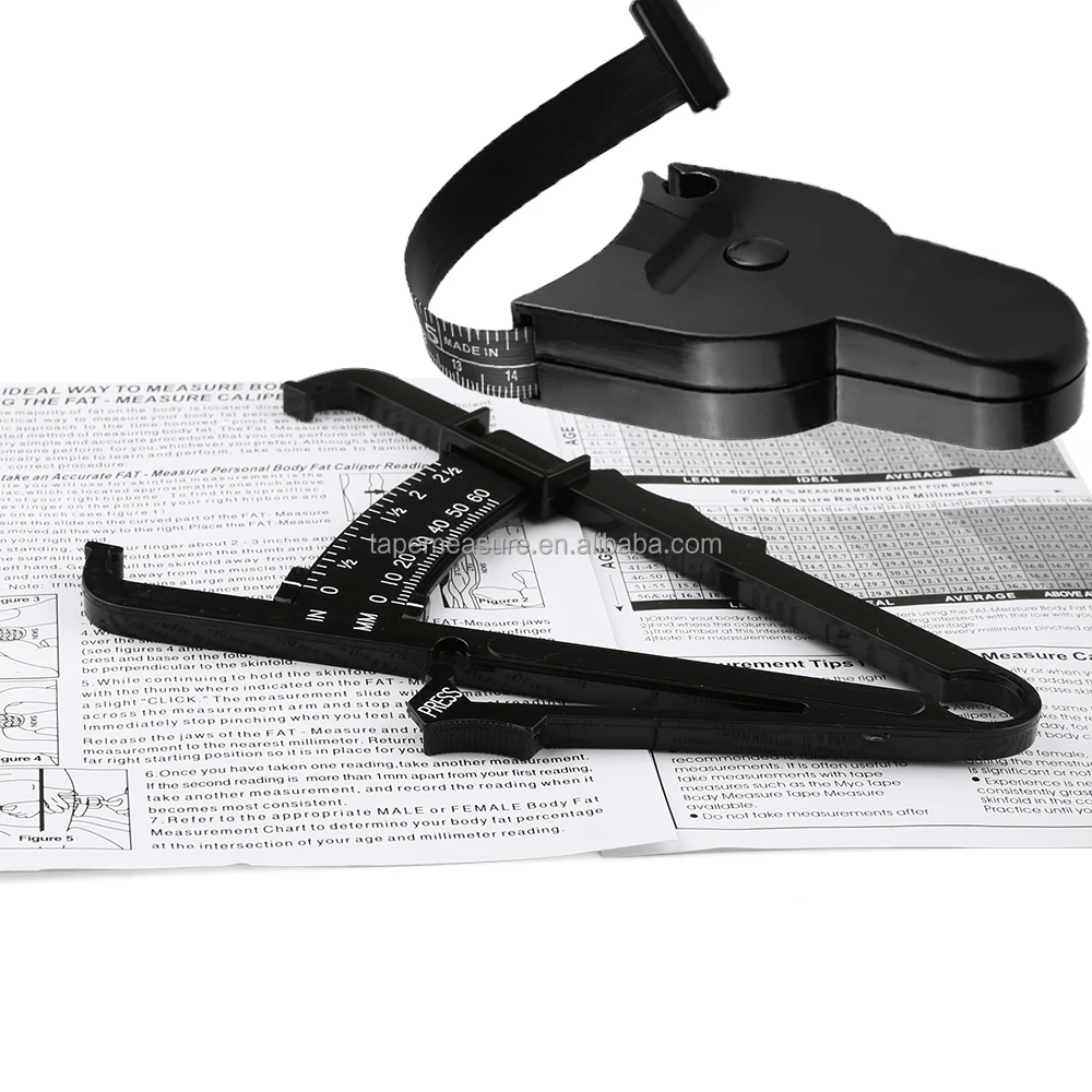 Портативные наборы для измерения жира тела, лента для талии и штангенциркуль для жира