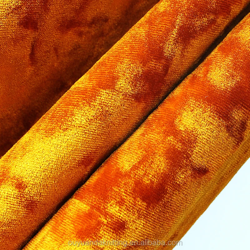 200-300gsm FDY Ice Crush Korea Velvet Stretchy Velour Fabric for Dress/Furniture/Garment