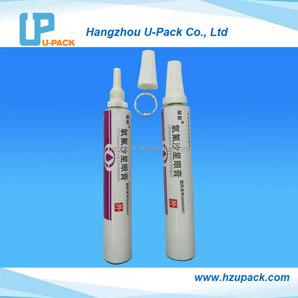 99.7% Minimum Purity sterilized Collapsible Aluminum Tubes for Ophthalmic Eye Ointment Container with Soft Locked Nozzle