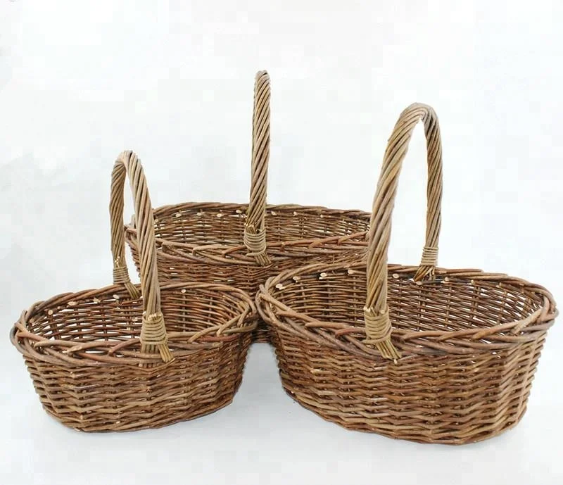 
Large grey color wicker baskets 