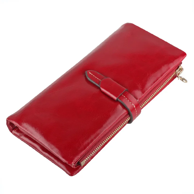 Fashion Genuine Leather Wallet Women Wallets Real Cow Leather Wallet Long Design Clutch Female Purse