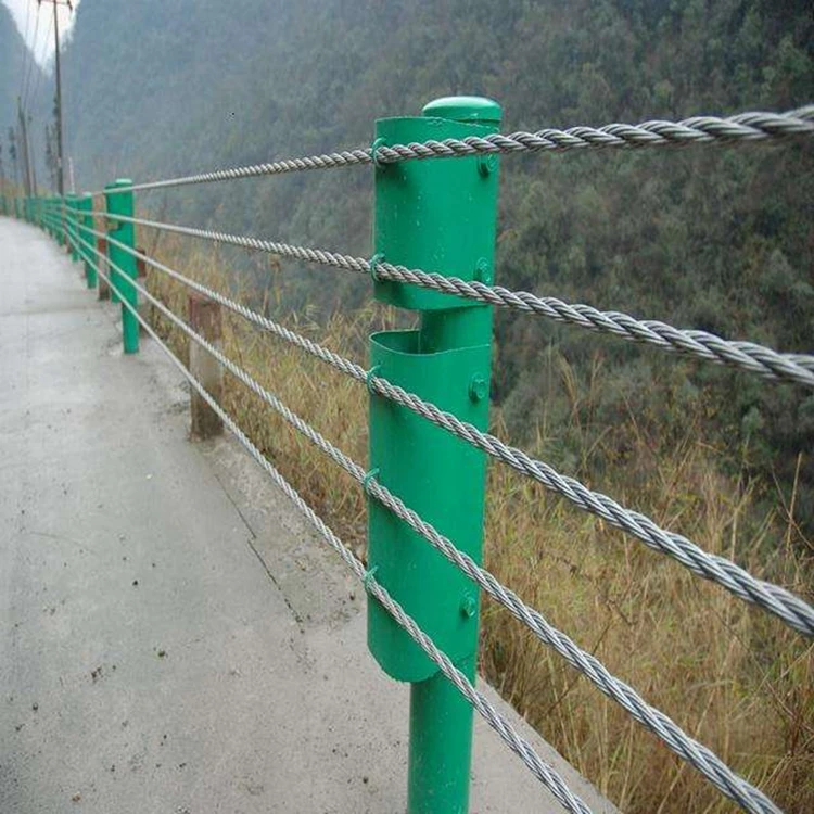 Popular wire rope barrier Flexible Cable Guardrail for Roadside Barrier
