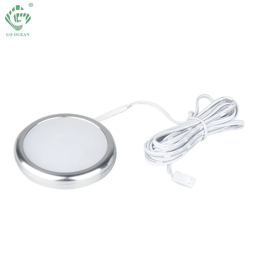 Indoor Round DC12V small cabinet puck lights for Shelf Cupboard Showcase Lighting
