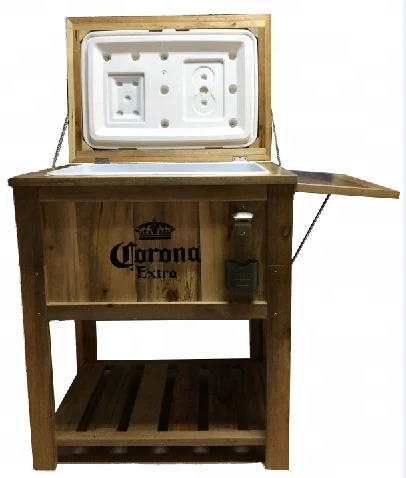 wood ice cooler box ice chest bucket